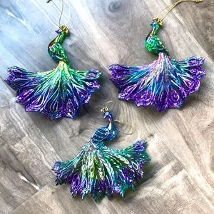 PEACOCK Christmas Ornaments- NEW π¦ π²